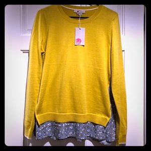 Boden Mya Mix Woven Sweater
